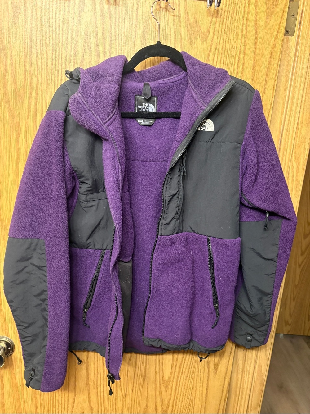 The North Face Purple Fleece Jacket with Black Logo Patch
